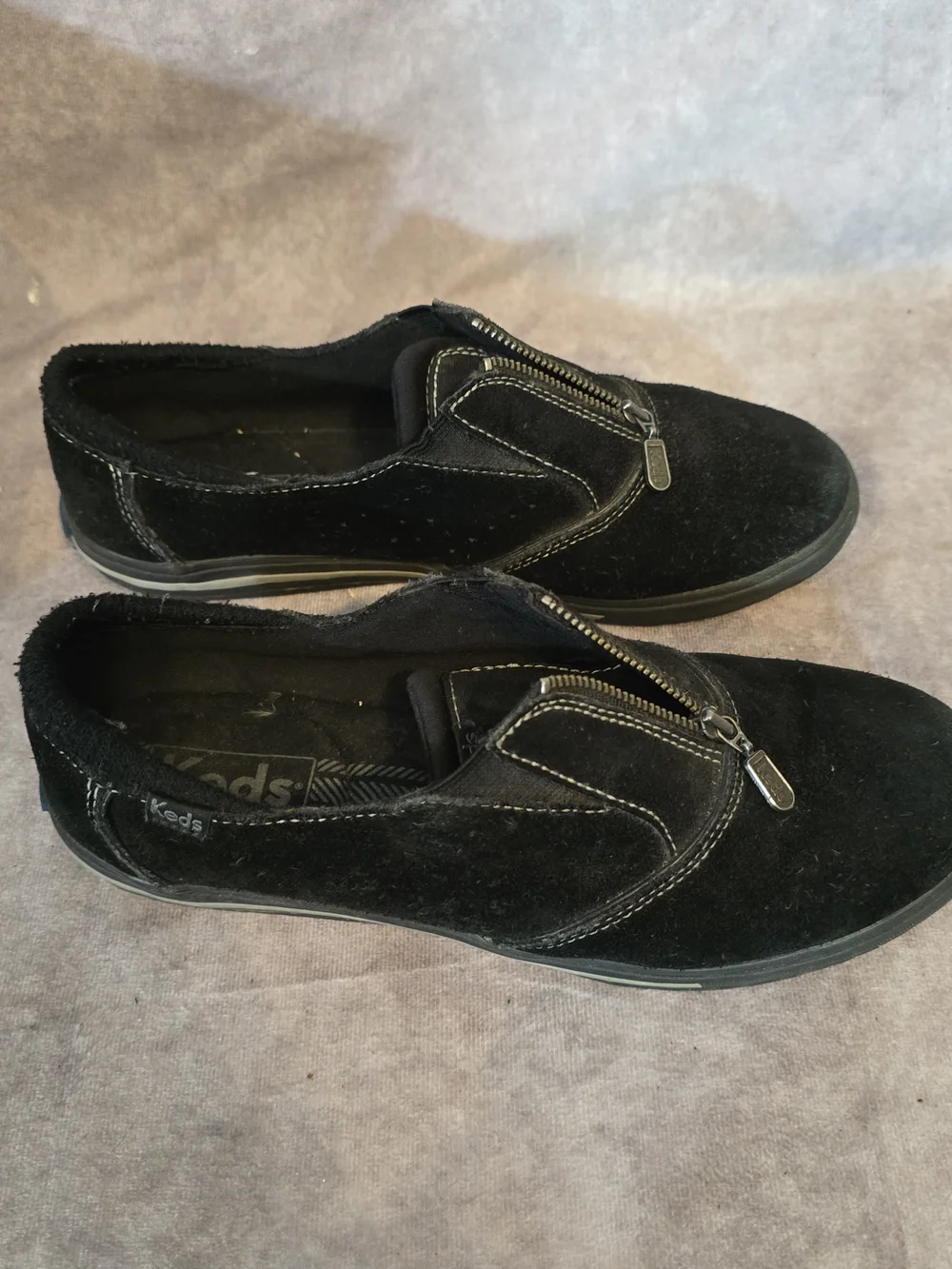 Keds Women's‎ Black Suede Slip-On Loafers Size 6